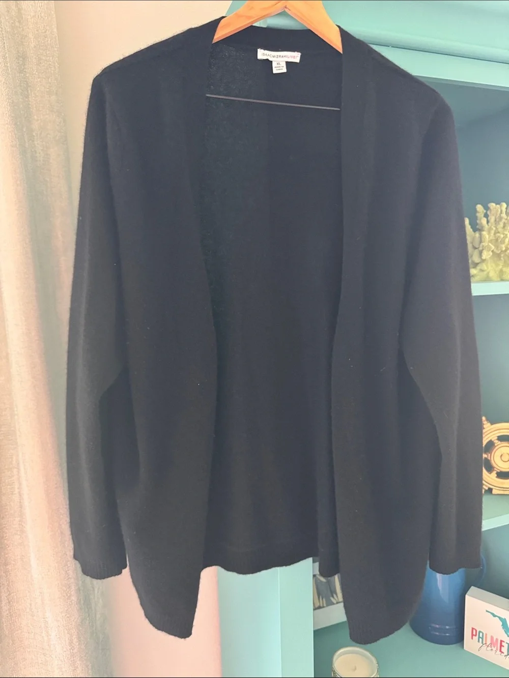 Isaac Mizahi Live Women's Black Cashmere Cardigan XL VGUC